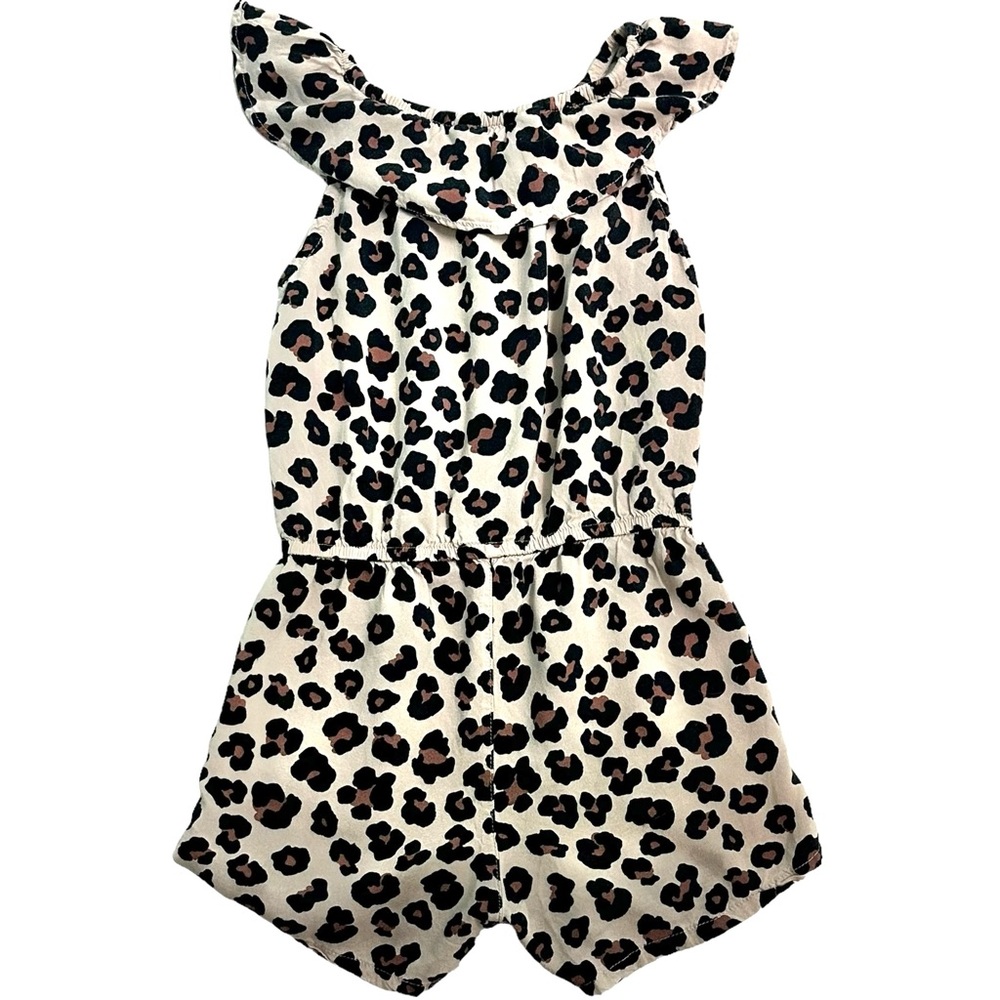Girl's H&M Sleeveless Leopard Print Flounce Jumpsuit - Size 6-7 - Picture 3 of 5